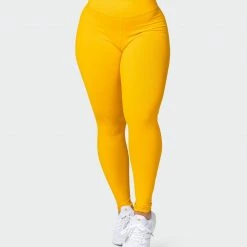 Muscle Nation Featured Signature Full Length Scrunch Leggings - Golden 15 Muscle Nation Featured Signature Full Length Scrunch Leggings - Golden