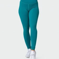 Muscle Nation Signature Full Length Scrunch Leggings - Teal Featured