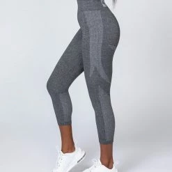 Muscle Nation Non Scrunch Shape Up Seamless 7/8 Leggings - Charcoal Marl