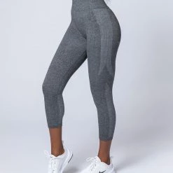 Muscle Nation Non Scrunch Shape Up Seamless 7/8 Leggings - Charcoal Marl