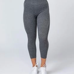 Muscle Nation Non Scrunch Shape Up Seamless 7/8 Leggings - Charcoal Marl