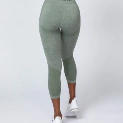 Muscle Nation Shape Up Seamless 7/8 Leggings - Khaki Marl 23 Muscle Nation Shape Up Seamless 7/8 Leggings - Khaki Marl