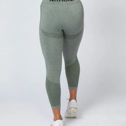 Muscle Nation Shape Up Seamless 7/8 Leggings - Khaki Marl
