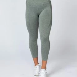 Muscle Nation Shape Up Seamless 7/8 Leggings - Khaki Marl 16 Muscle Nation Shape Up Seamless 7/8 Leggings - Khaki Marl