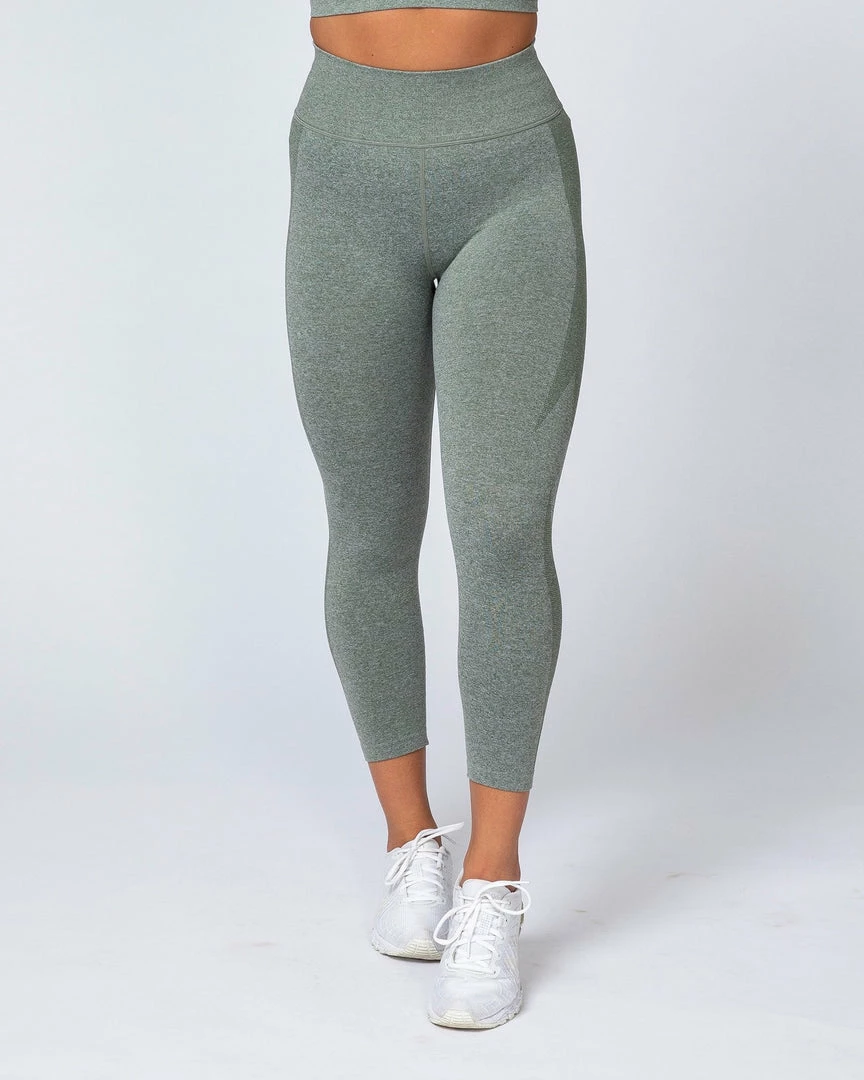 Muscle Nation Shape Up Seamless 7/8 Leggings - Khaki Marl 6 Muscle Nation Shape Up Seamless 7/8 Leggings - Khaki Marl
