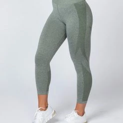Muscle Nation Shape Up Seamless 7/8 Leggings - Khaki Marl 17 Muscle Nation Shape Up Seamless 7/8 Leggings - Khaki Marl