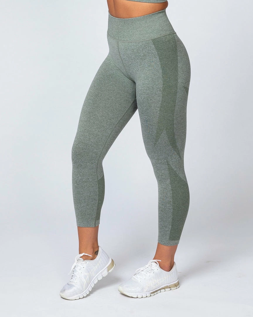 Muscle Nation Shape Up Seamless 7/8 Leggings - Khaki Marl 7 Muscle Nation Shape Up Seamless 7/8 Leggings - Khaki Marl