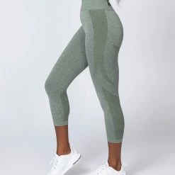 Muscle Nation Shape Up Seamless 7/8 Leggings - Khaki Marl 21 Muscle Nation Shape Up Seamless 7/8 Leggings - Khaki Marl