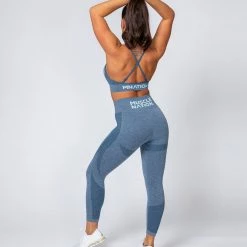 Muscle Nation Shape Up Seamless 7/8 Leggings - Navy Marl