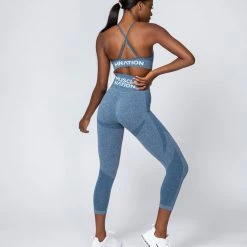 Muscle Nation Shape Up Seamless 7/8 Leggings - Navy Marl