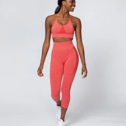 Muscle Nation Shape Up Seamless 7/8 Leggings - Poppy Marl Non Scrunch