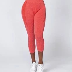 Muscle Nation Shape Up Seamless 7/8 Leggings - Poppy Marl Non Scrunch