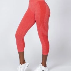 Muscle Nation Shape Up Seamless 7/8 Leggings - Poppy Marl Non Scrunch