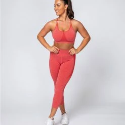 Muscle Nation Shape Up Seamless 7/8 Leggings - Poppy Marl Non Scrunch