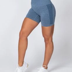 Muscle Nation Shape Up Seamless Bike Shorts - Navy Marl 21 Muscle Nation Shape Up Seamless Bike Shorts - Navy Marl
