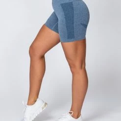 Muscle Nation Shape Up Seamless Bike Shorts - Navy Marl 19 Muscle Nation Shape Up Seamless Bike Shorts - Navy Marl
