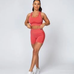 Muscle Nation Non Scrunch Shape Up Seamless Bike Shorts - Poppy Marl