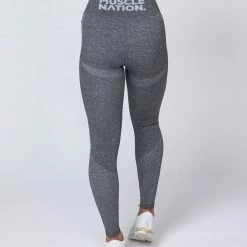 Muscle Nation Non Scrunch Shape Up Seamless Full Length Leggings - Charcoal Marl