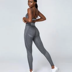 Muscle Nation Non Scrunch Shape Up Seamless Full Length Leggings - Charcoal Marl