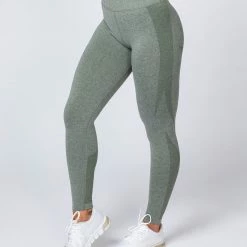 Muscle Nation Shape Up Seamless Full Length Leggings - Khaki Marl