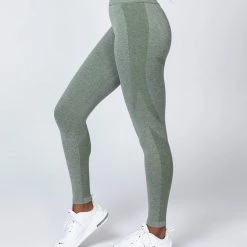 Muscle Nation Shape Up Seamless Full Length Leggings - Khaki Marl
