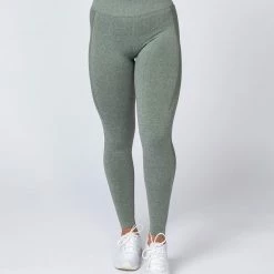 Muscle Nation Shape Up Seamless Full Length Leggings - Khaki Marl