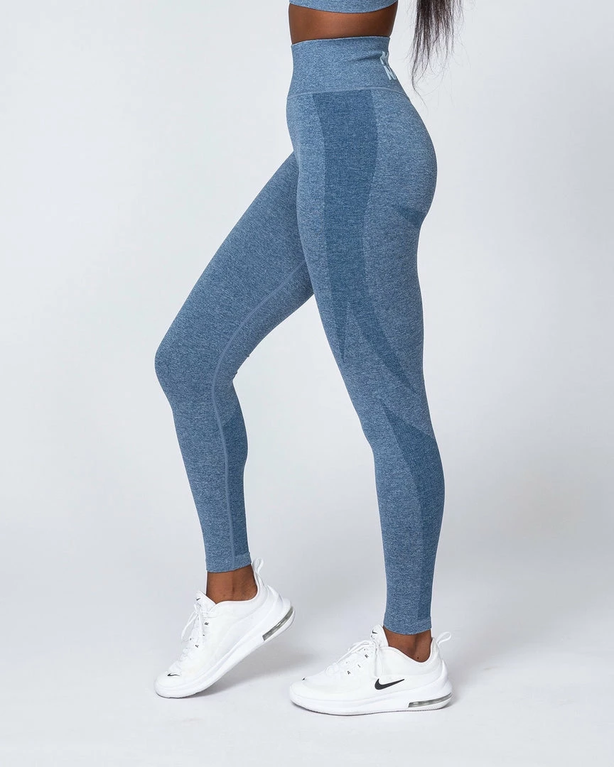 Muscle Nation Shape Up Seamless Full Length Leggings - Navy Marl Non Scrunch 12 Muscle Nation Shape Up Seamless Full Length Leggings - Navy Marl Non Scrunch