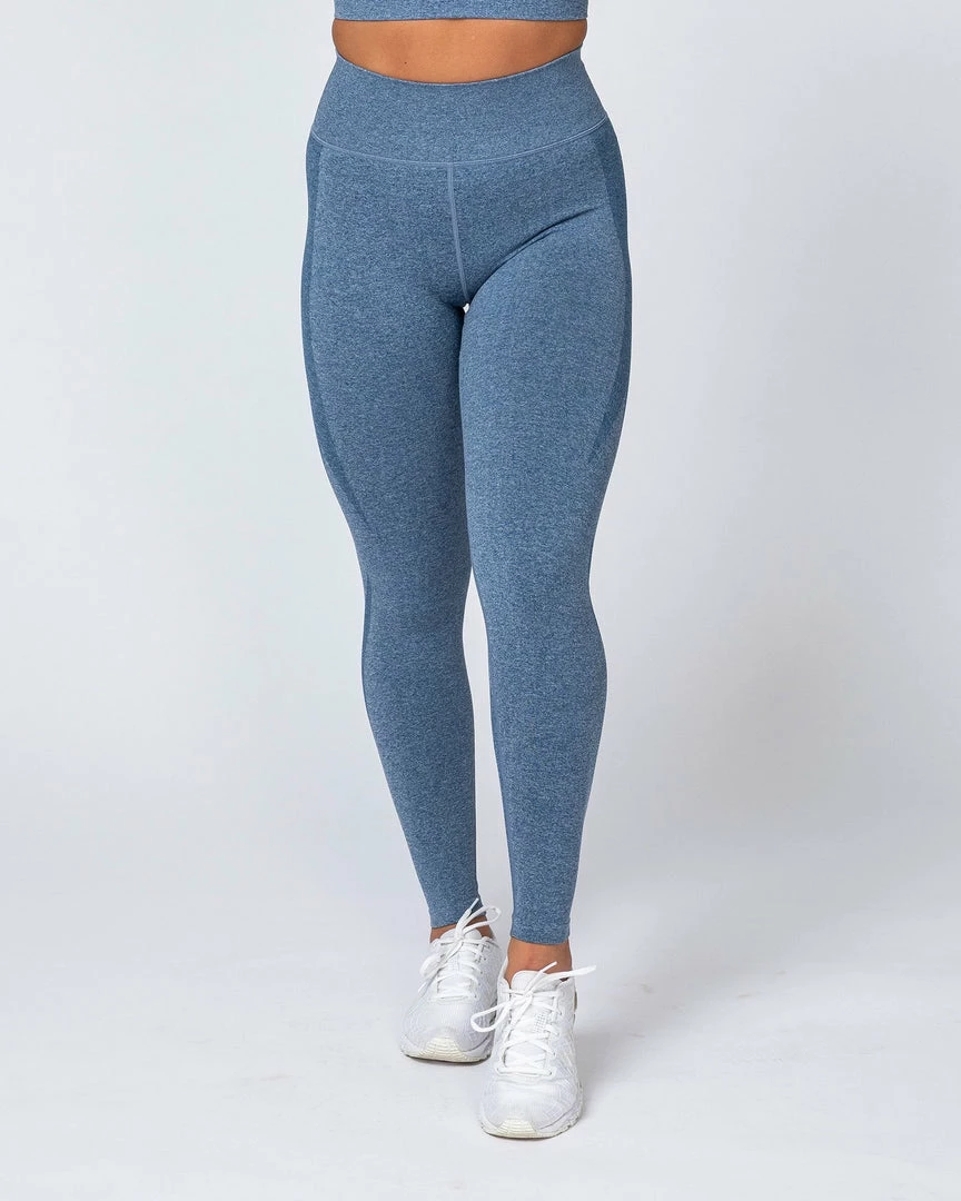 Muscle Nation Shape Up Seamless Full Length Leggings - Navy Marl Non Scrunch 6 Muscle Nation Shape Up Seamless Full Length Leggings - Navy Marl Non Scrunch