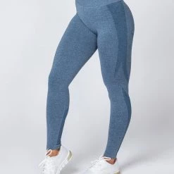 Muscle Nation Shape Up Seamless Full Length Leggings - Navy Marl Non Scrunch 16 Muscle Nation Shape Up Seamless Full Length Leggings - Navy Marl Non Scrunch