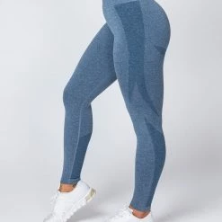Muscle Nation Shape Up Seamless Full Length Leggings - Navy Marl Non Scrunch 17 Muscle Nation Shape Up Seamless Full Length Leggings - Navy Marl Non Scrunch