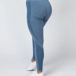 Muscle Nation Shape Up Seamless Full Length Leggings - Navy Marl Non Scrunch 18 Muscle Nation Shape Up Seamless Full Length Leggings - Navy Marl Non Scrunch
