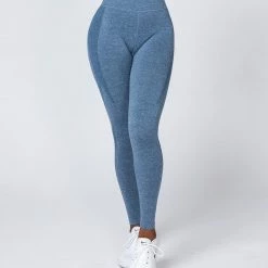 Muscle Nation Shape Up Seamless Full Length Leggings - Navy Marl Non Scrunch 20 Muscle Nation Shape Up Seamless Full Length Leggings - Navy Marl Non Scrunch