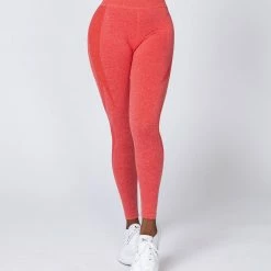 Muscle Nation Non Scrunch Shape Up Seamless Full Length Leggings - Poppy Marl 16 Muscle Nation Non Scrunch Shape Up Seamless Full Length Leggings - Poppy Marl