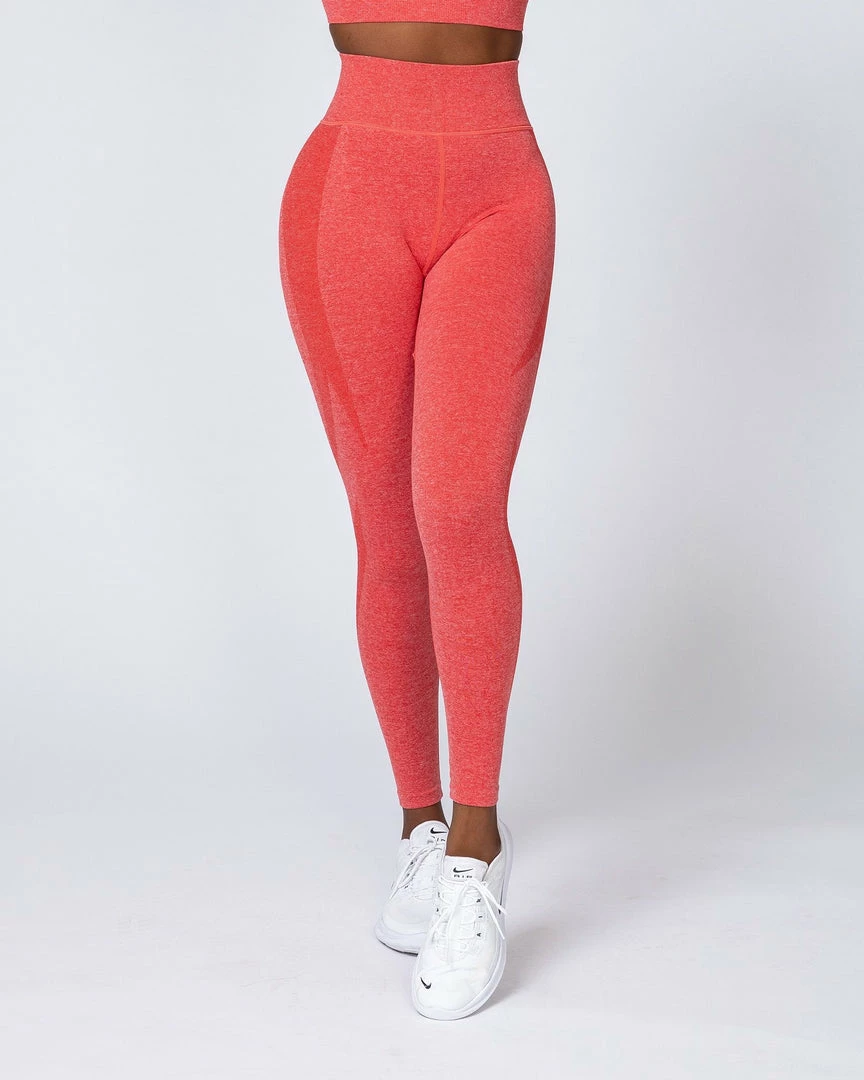 Muscle Nation Non Scrunch Shape Up Seamless Full Length Leggings - Poppy Marl 6 Muscle Nation Non Scrunch Shape Up Seamless Full Length Leggings - Poppy Marl