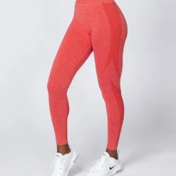 Muscle Nation Non Scrunch Shape Up Seamless Full Length Leggings - Poppy Marl 17 Muscle Nation Non Scrunch Shape Up Seamless Full Length Leggings - Poppy Marl