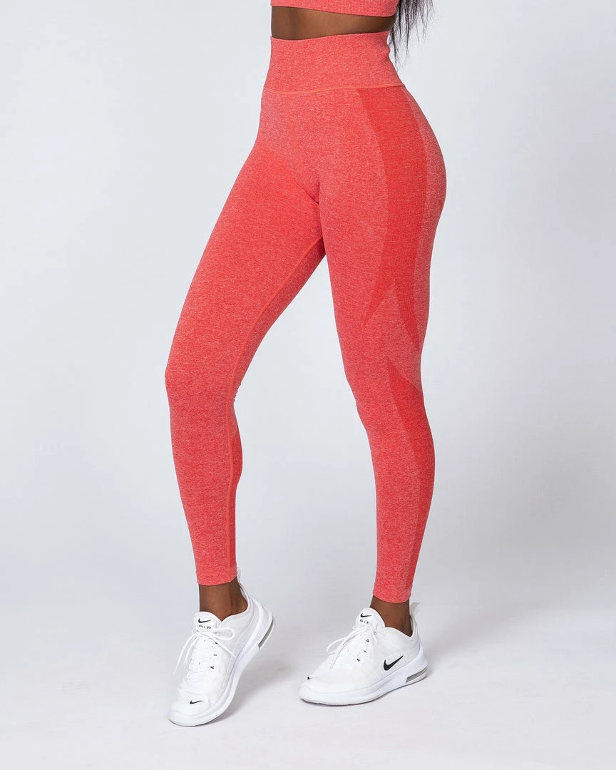 Muscle Nation Non Scrunch Shape Up Seamless Full Length Leggings - Poppy Marl 7 Muscle Nation Non Scrunch Shape Up Seamless Full Length Leggings - Poppy Marl