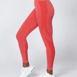 Muscle Nation Non Scrunch Shape Up Seamless Full Length Leggings - Poppy Marl 18 Muscle Nation Non Scrunch Shape Up Seamless Full Length Leggings - Poppy Marl
