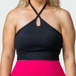 Muscle Nation Shimmer Bra Tank Combo - Black 30% EOFY SALE