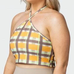 Muscle Nation Shimmer Bra Tank Combo - Checked Out Print 30% EOFY SALE 11 Muscle Nation Shimmer Bra Tank Combo - Checked Out Print 30% EOFY SALE