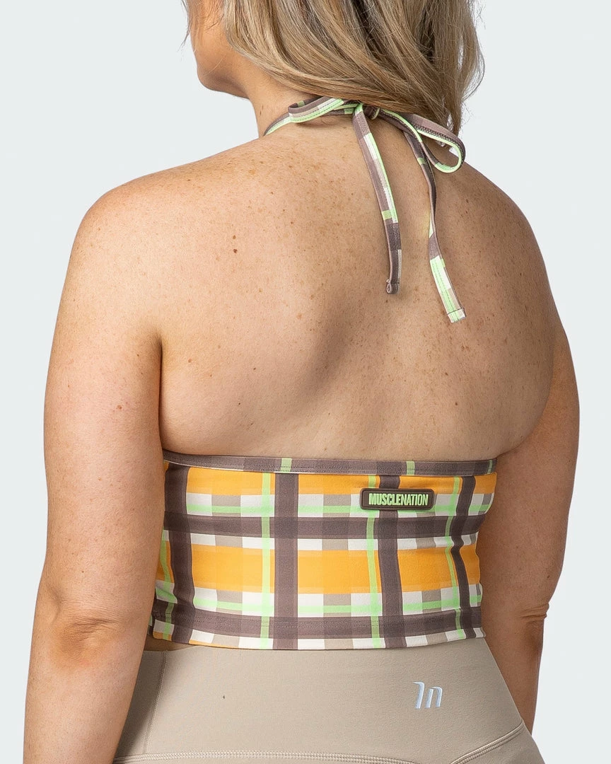 Muscle Nation Shimmer Bra Tank Combo - Checked Out Print 30% EOFY SALE 7 Muscle Nation Shimmer Bra Tank Combo - Checked Out Print 30% EOFY SALE