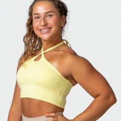 Muscle Nation Shimmer Bra Tank Combo - Lemon Fizz