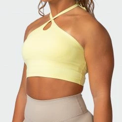 Muscle Nation Shimmer Bra Tank Combo - Lemon Fizz