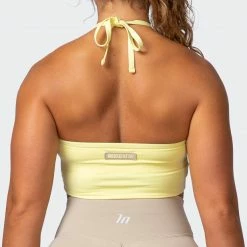 Muscle Nation Shimmer Bra Tank Combo - Lemon Fizz