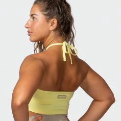 Muscle Nation Shimmer Bra Tank Combo - Lemon Fizz