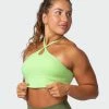 Muscle Nation Shimmer Bra Tank Combo - Lime Flash