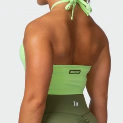 Muscle Nation Shimmer Bra Tank Combo - Lime Flash