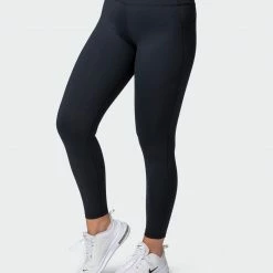 Muscle Nation Signature Pocket Ankle Length Leggings - Black