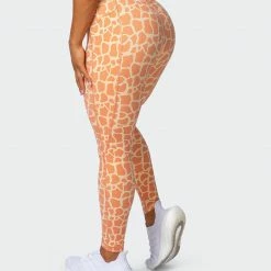 Muscle Nation 30% EOFY SALE Signature Pocket Ankle Length Leggings - Paradise Giraffe Print