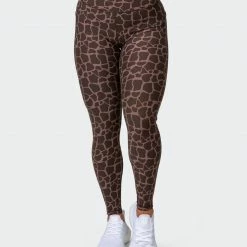 Muscle Nation 30% EOFY SALE Signature Pocket Ankle Length Leggings - Tonal Giraffe Print