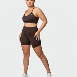 Muscle Nation Signature Pocket Bike Shorts - Cocoa 30% EOFY SALE